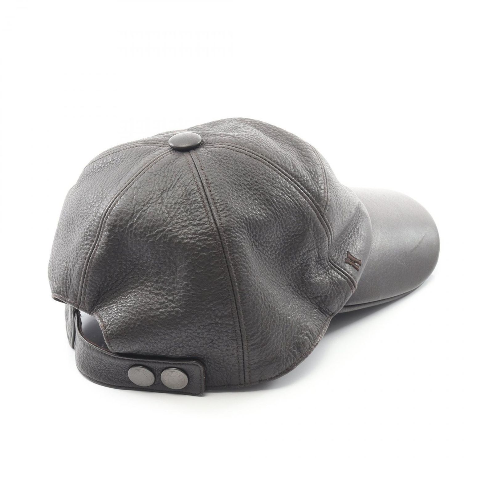 エルメス HERMES キャップ H刺繍 レザー 帽子 メンズ Used B - メルカリ