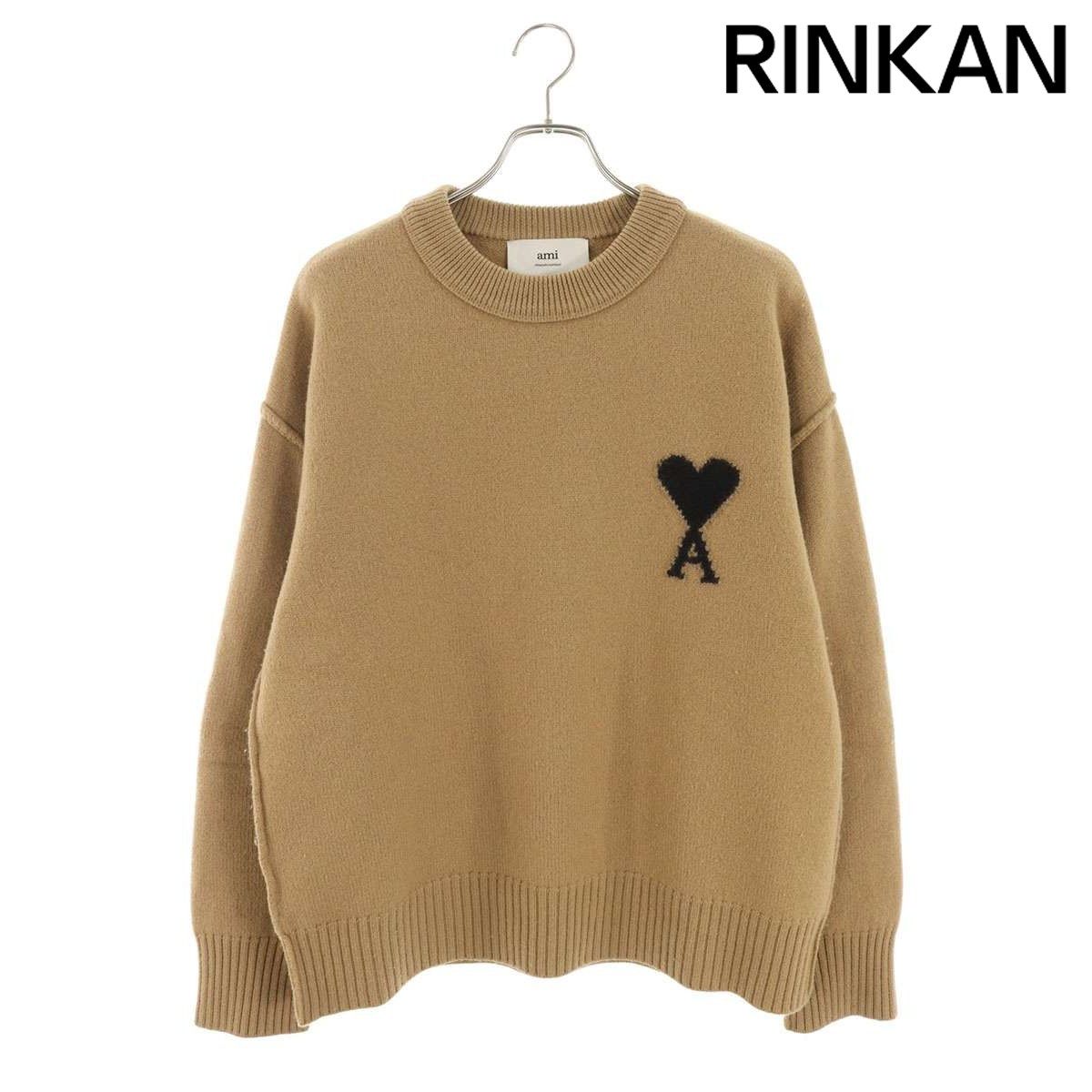 アミ アレクサンドレ マチュッシ　ニット アミアレクサンドルマテュッシ UKS838 ハートAロゴクルーネックニット