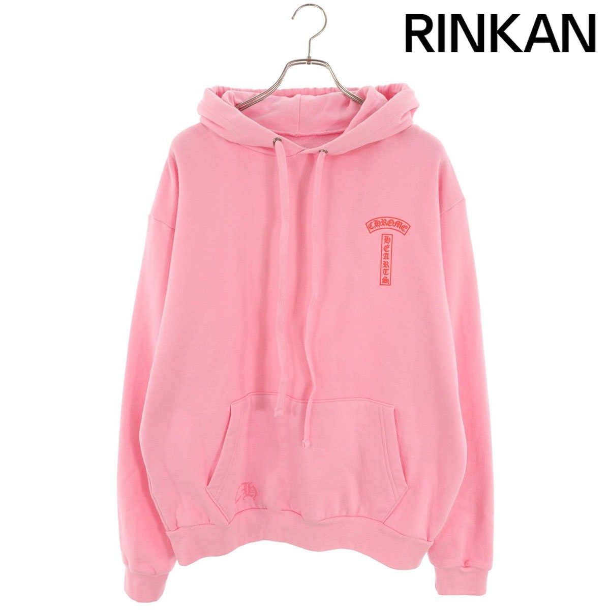 クロムハーツ  SWTSHRT PLV オンライン限定バックアーチロゴプリントプルオーバーパーカー メンズ M