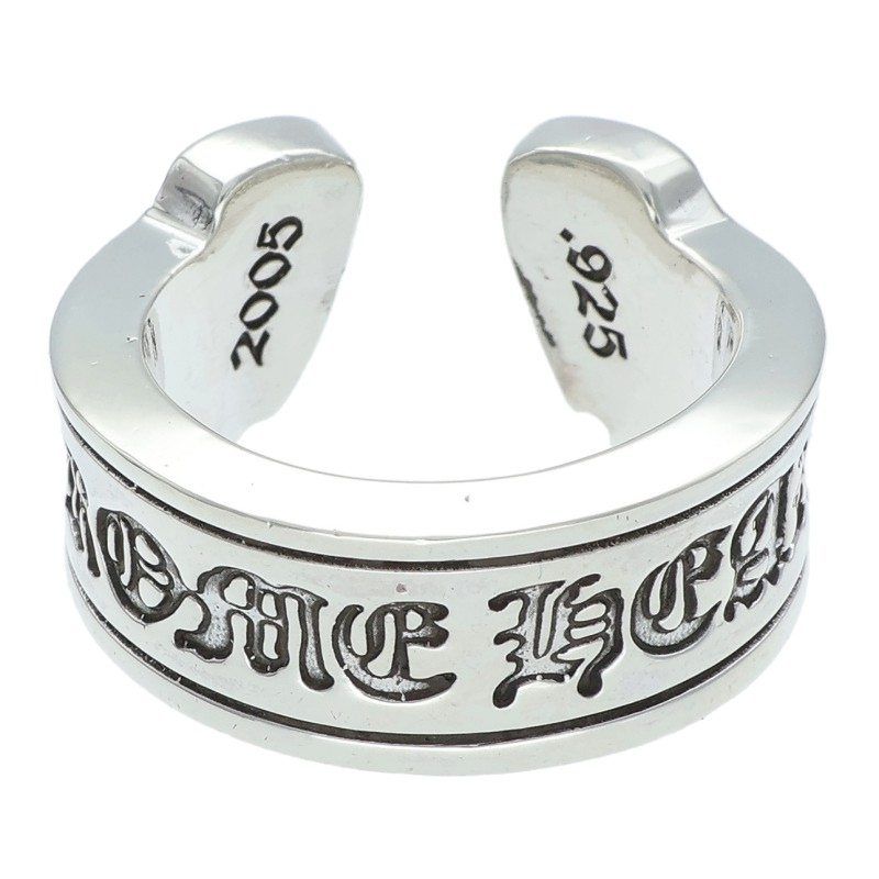 クロムハーツ LG SCROLL LABEL/ラージスクロールラベル シルバーリング