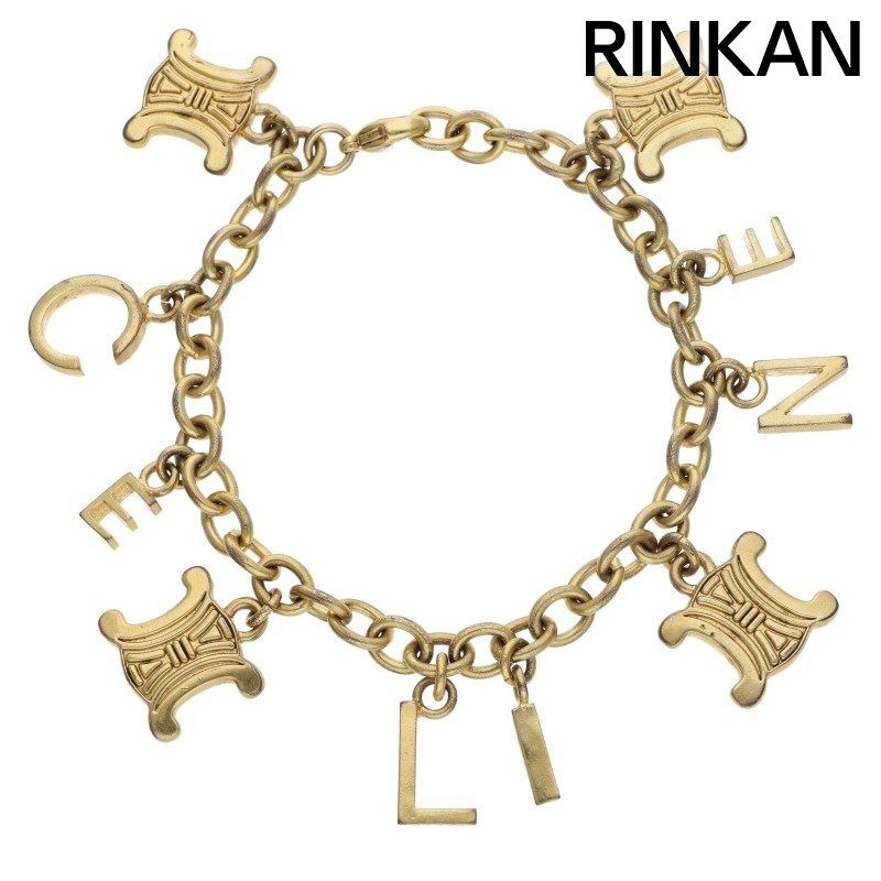 セリーヌ マカダムチェーンイニシャルチャームブレスレット メンズ