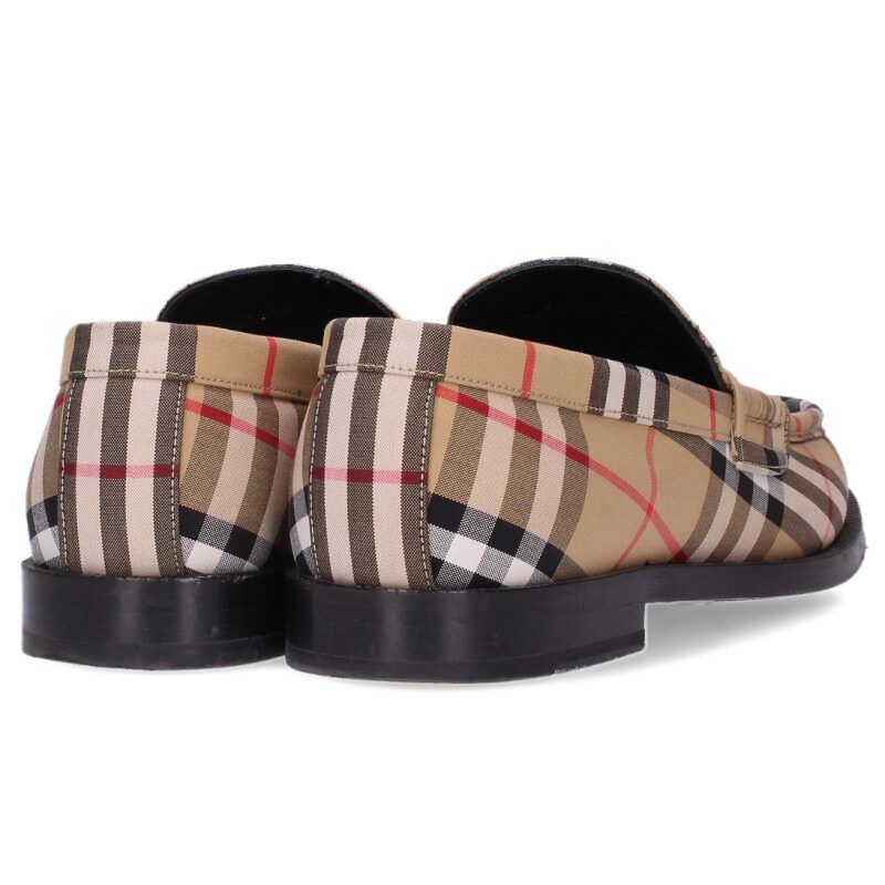 【美品】BURBERRY ローファー ノバチェック 37 BURBERRY - バーバリー ローファー チェック キャンバス モカシン