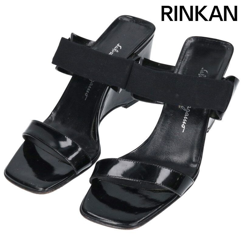 サルバトーレフェラガモ ウェッジソールクリアサンダル レディース 8.5