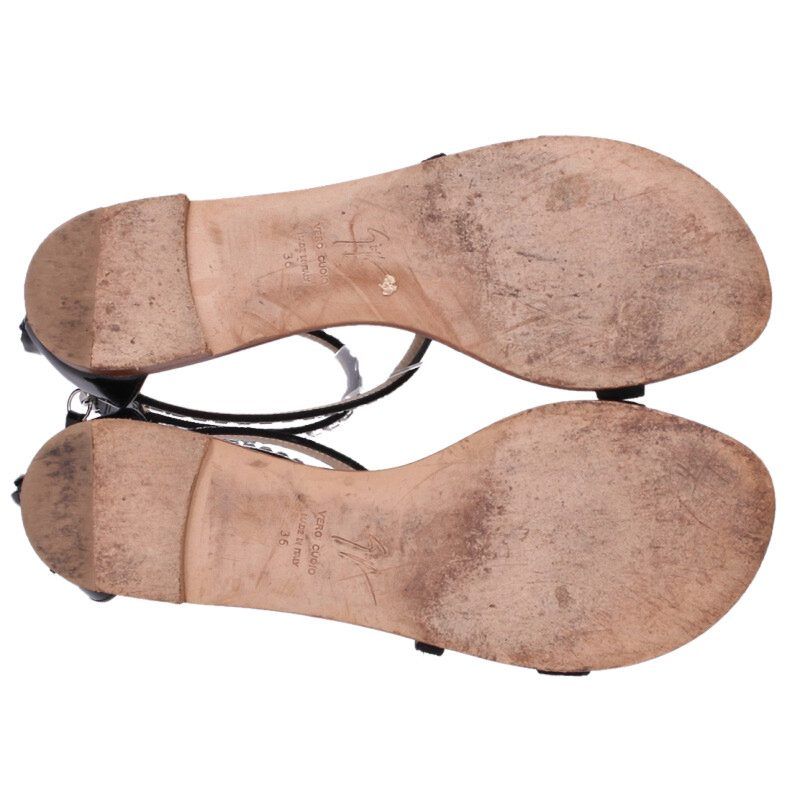 ジュゼッペ ザノッティ ビジューストラップサンダル レディース 36