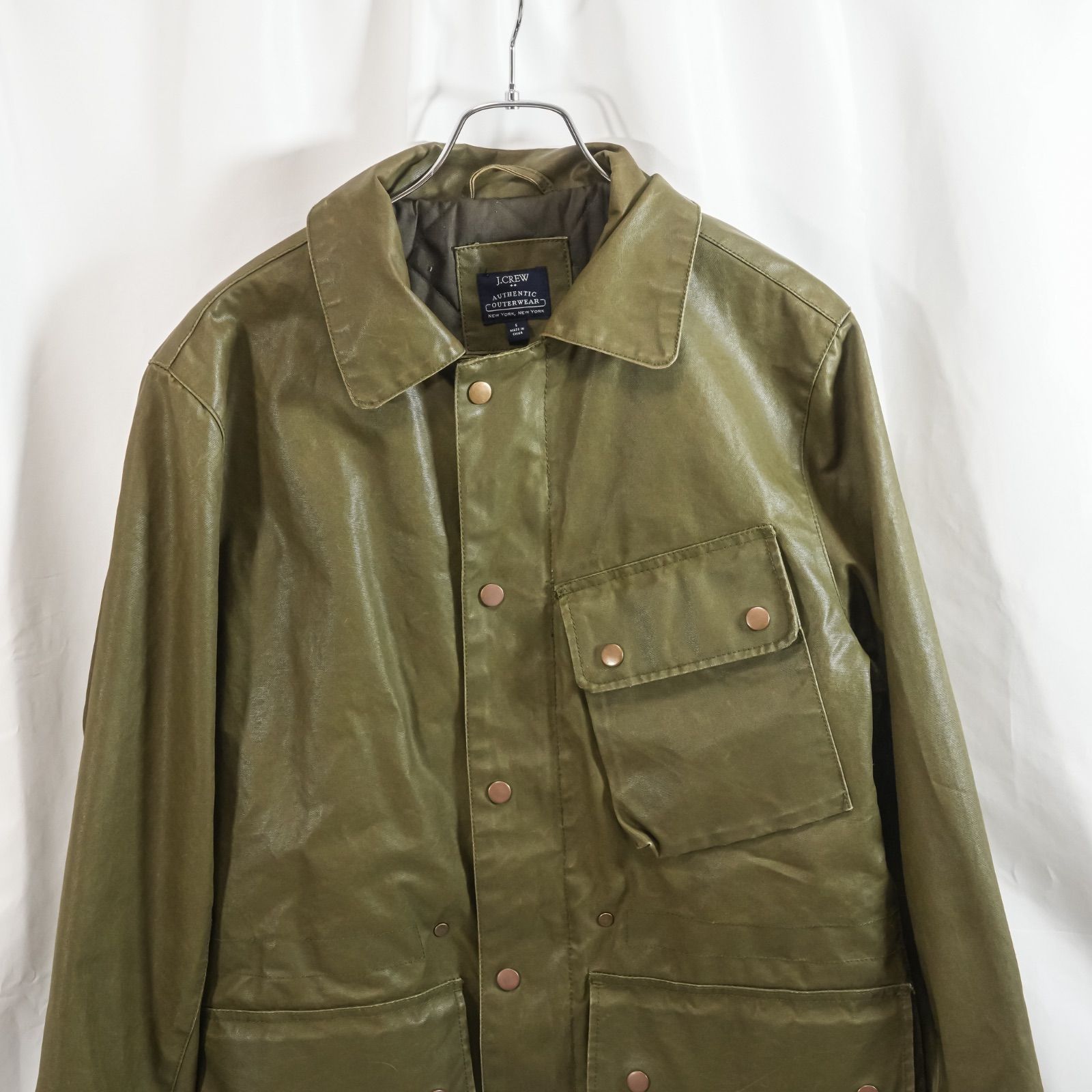 J.CREW ジェイクルー オイルドジャケット フード着脱可 ミリタリー