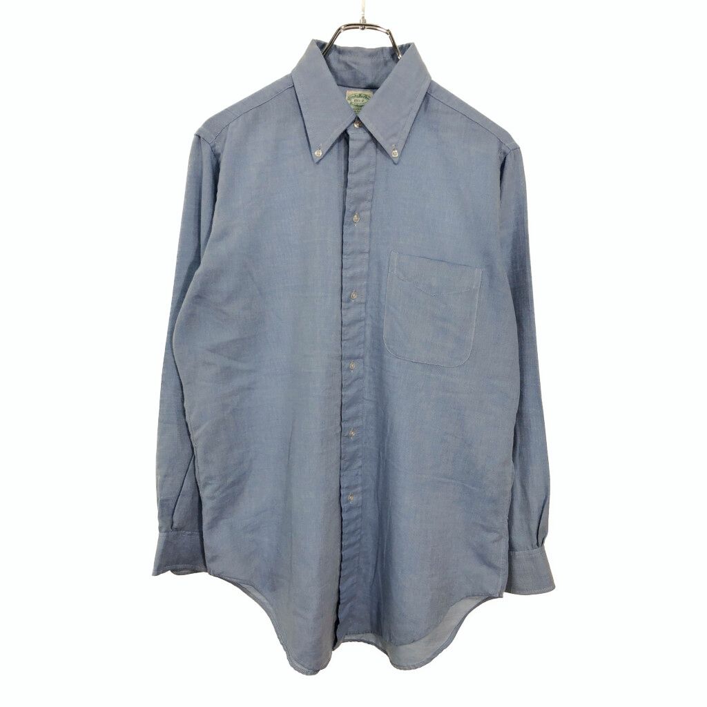60年代 Brooks Brothers ブルックスブラザーズ ボタンダウン 長袖シャツ ヴィンテージ ライトブルー(メンズ 15 1/2)中古 古着 V2259 60年代 Brooks Brothers ブルックスブラザーズ ボタンダウン 長袖