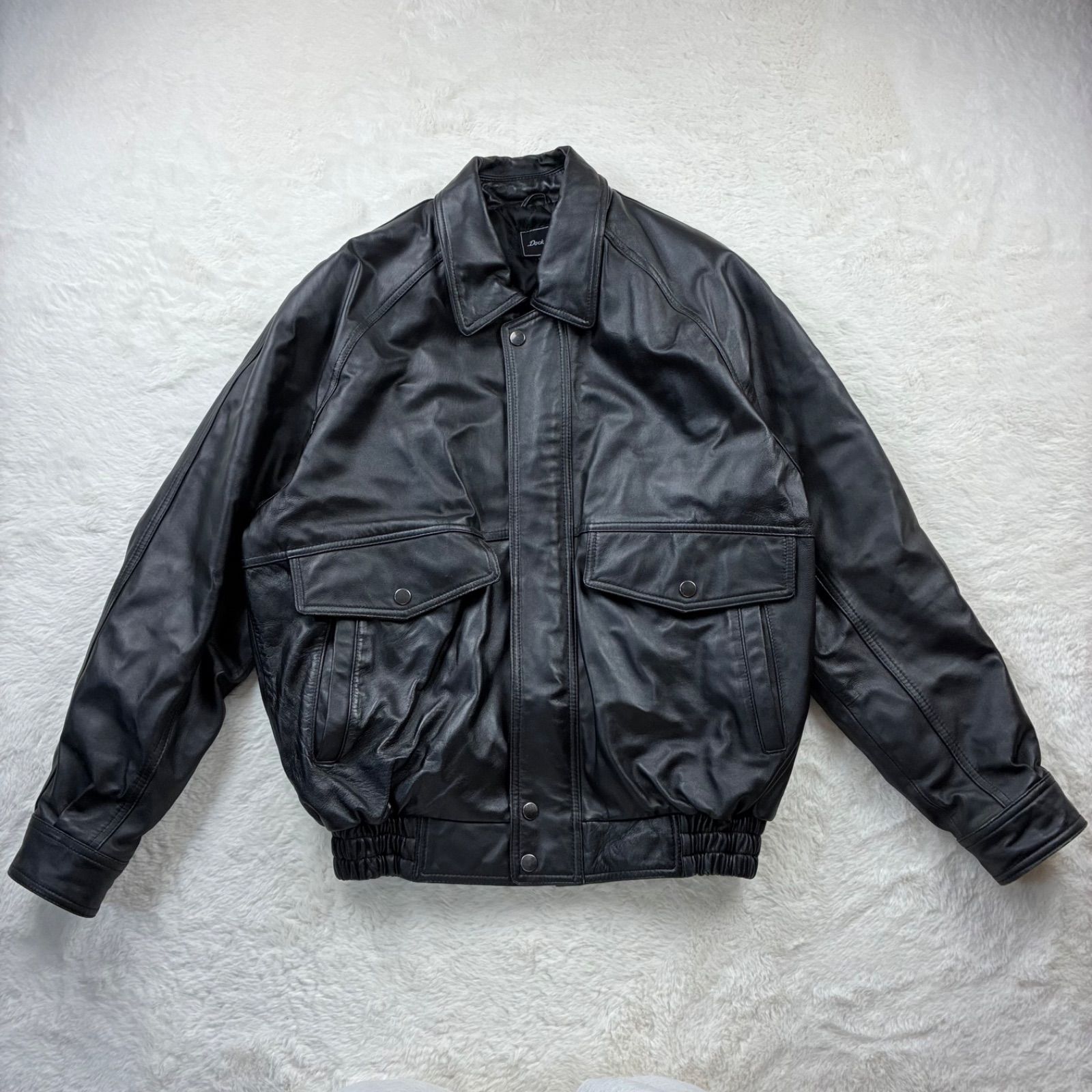 DOCK LAND ドックランド レザージャケット レザーブルゾン 中綿