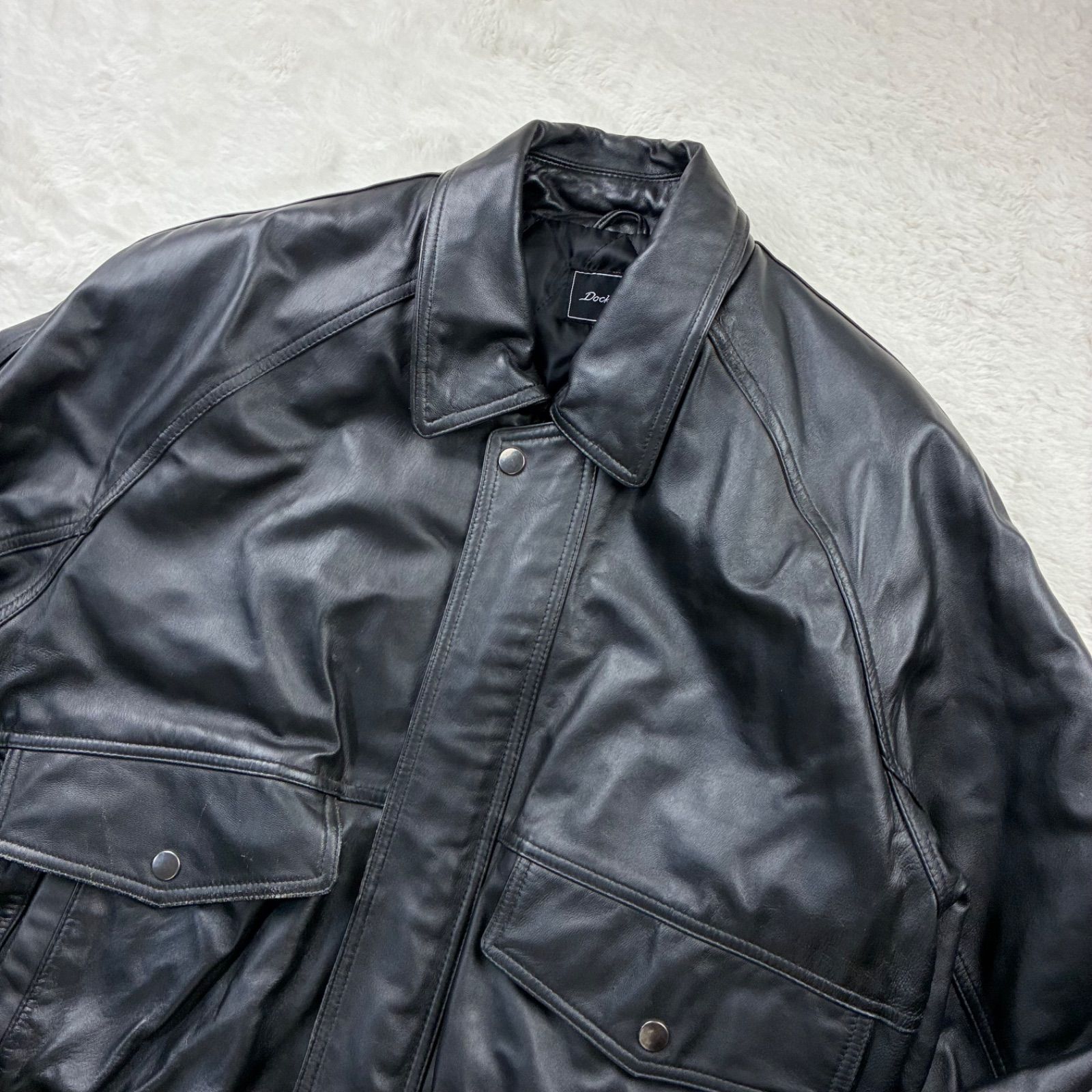 DOCK LAND ドックランド レザージャケット レザーブルゾン 中綿