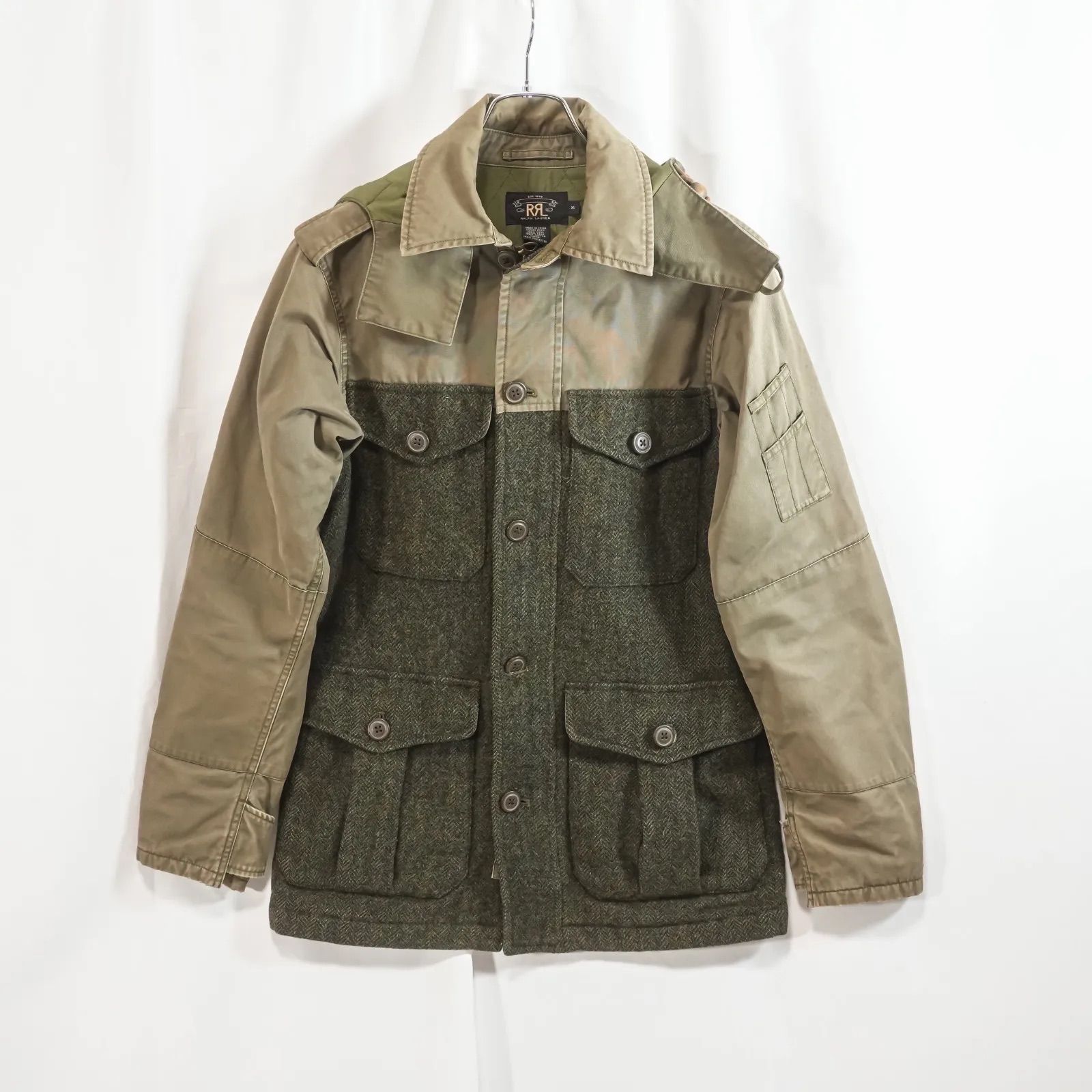 名作 RRL ダブルアールエル カメラマンジャケット ツイード切替 XS