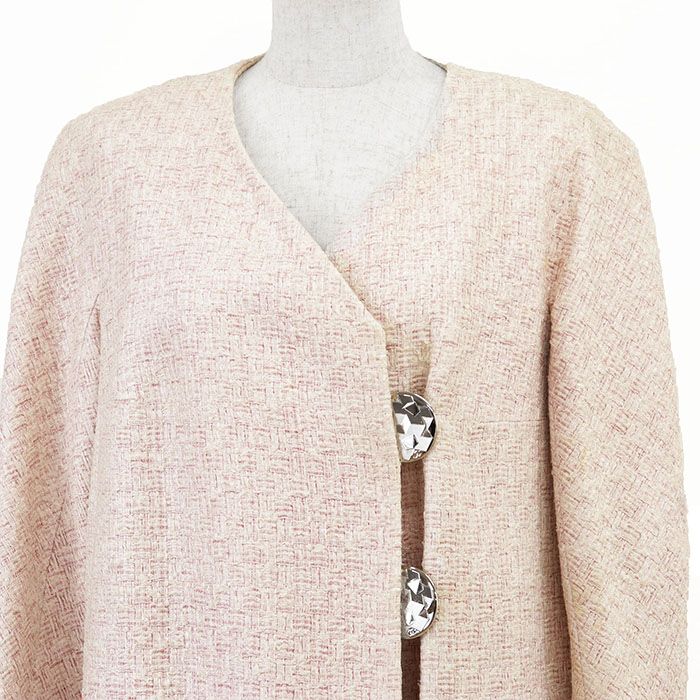 CHANEL シャネル コート メタリックツイード P53536 2016年製 COCO