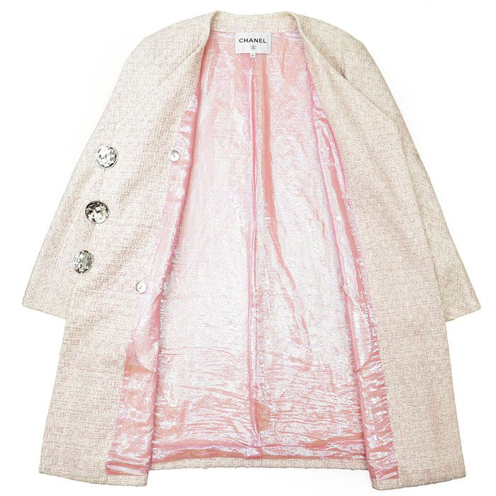CHANEL シャネル コート メタリックツイード P53536 2016年製 COCO