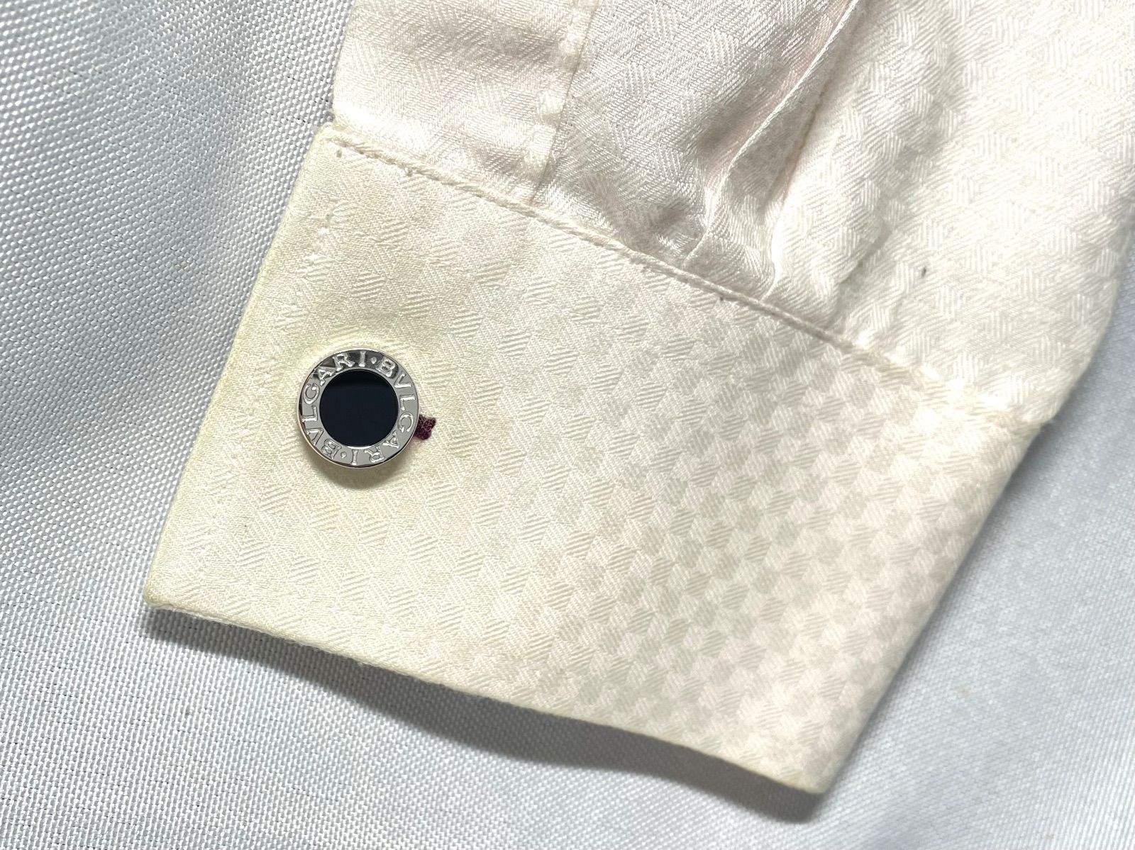 美品 BVLGARI ブルガリ B-ZERO ロゴ ブラックオニキス & スターリング