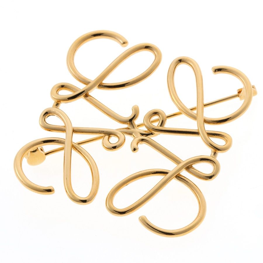 LOEWE ロエベ　アナグラム ブローチ ゴールド 楽天市場】【国内正規品/ラッピング済】LOEWE ロエベ ブローチ