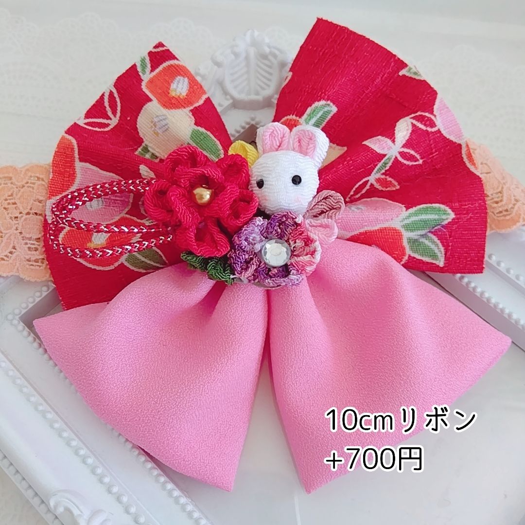 つまみ細工髪飾り﻿ うさぎ さん ➆ベビーバンド ベビークリップ - メルカリ