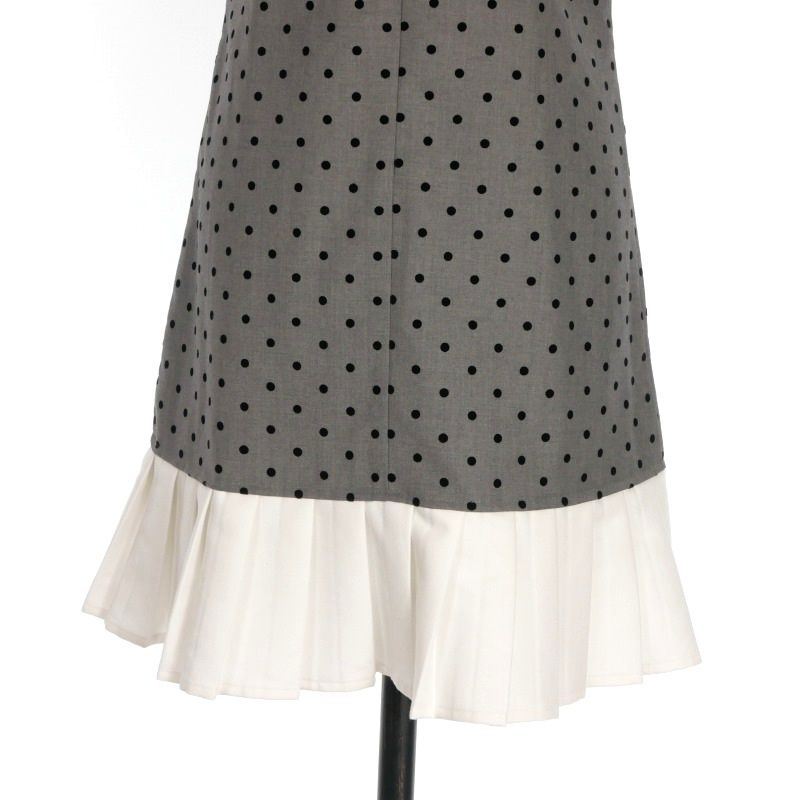 Darich ダーリッチ フロッキードットノースリミニワンピースグレー