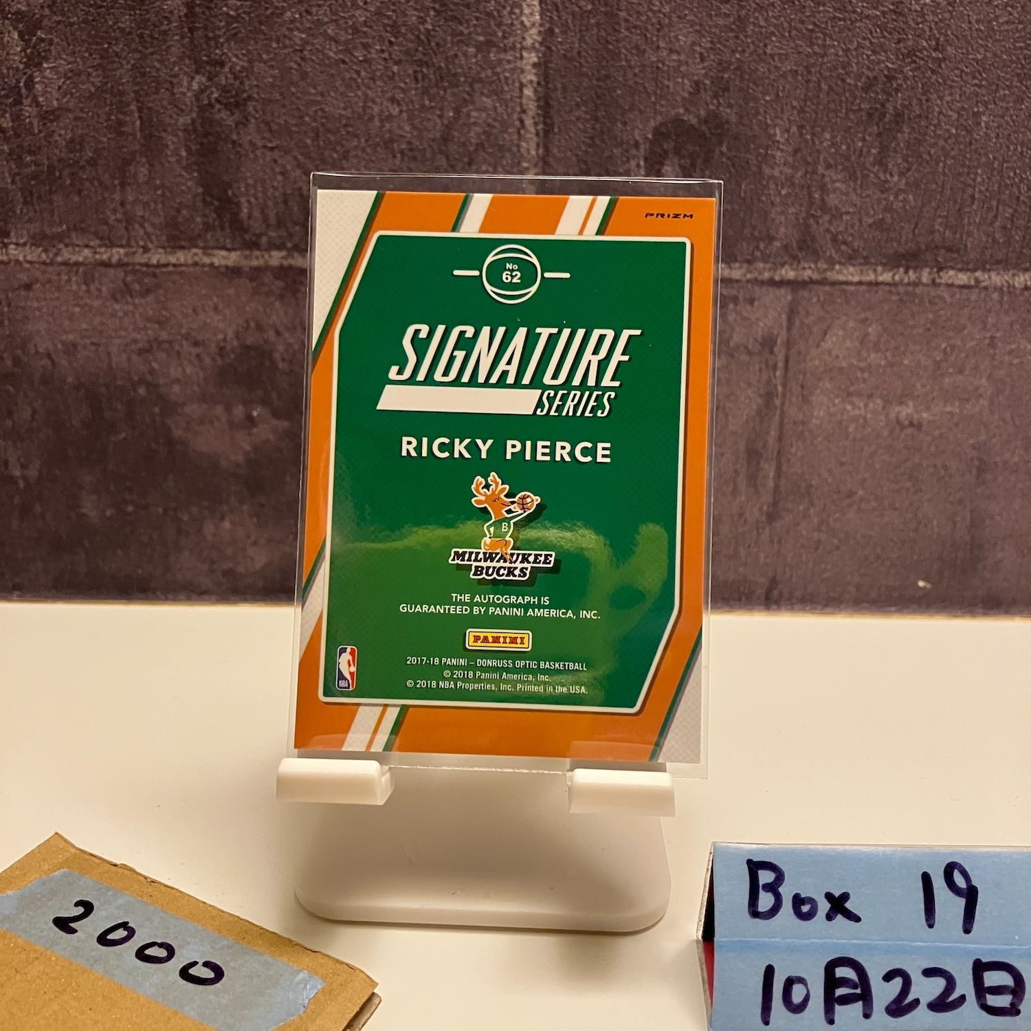2017-18 Panini Donruss Optic Ricky Pierce 直筆サインカード