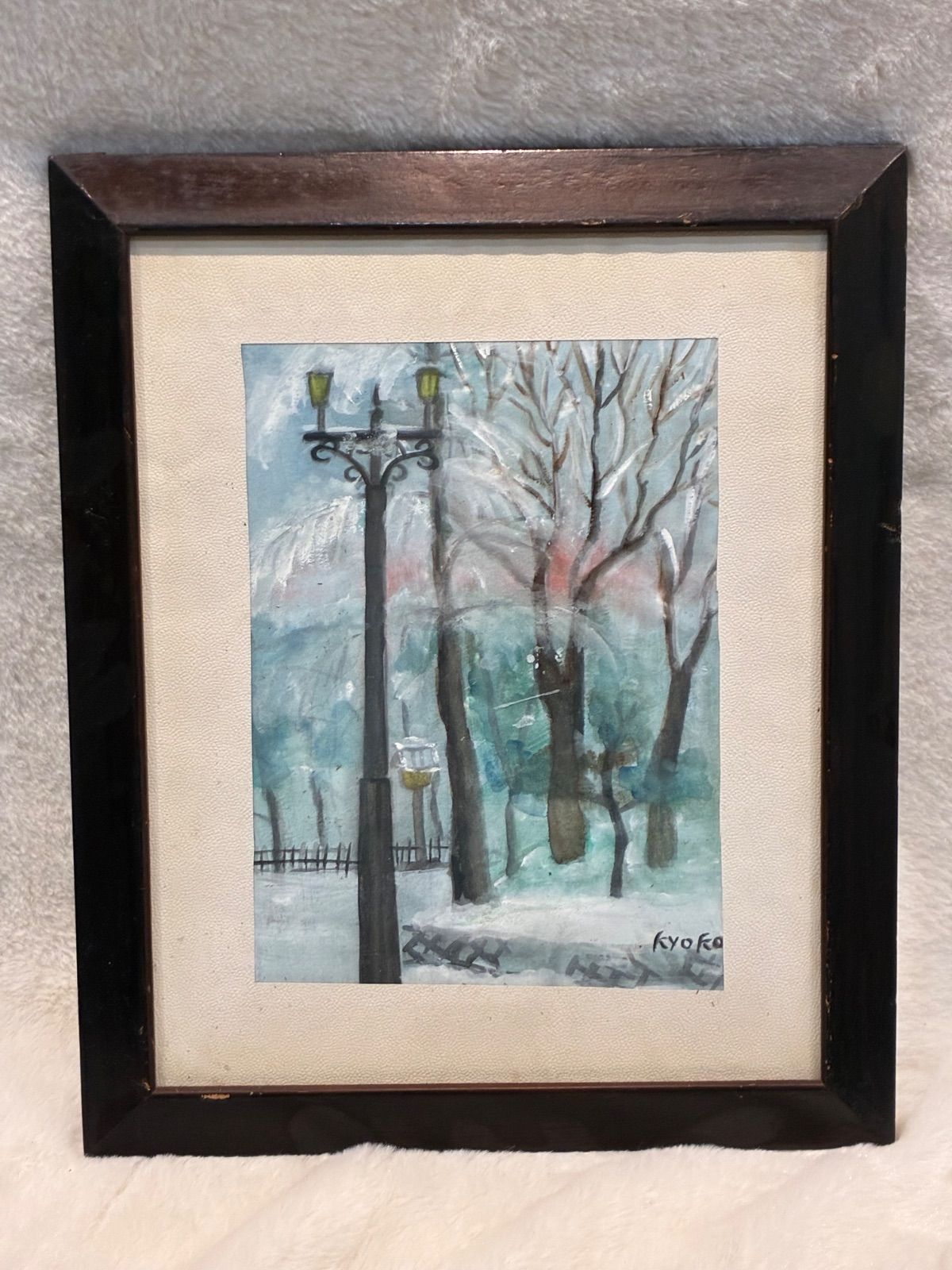 油彩画『街灯』 朝日カルチャー 風景画コース 街灯 | すい・さい・いろ suisaiiro