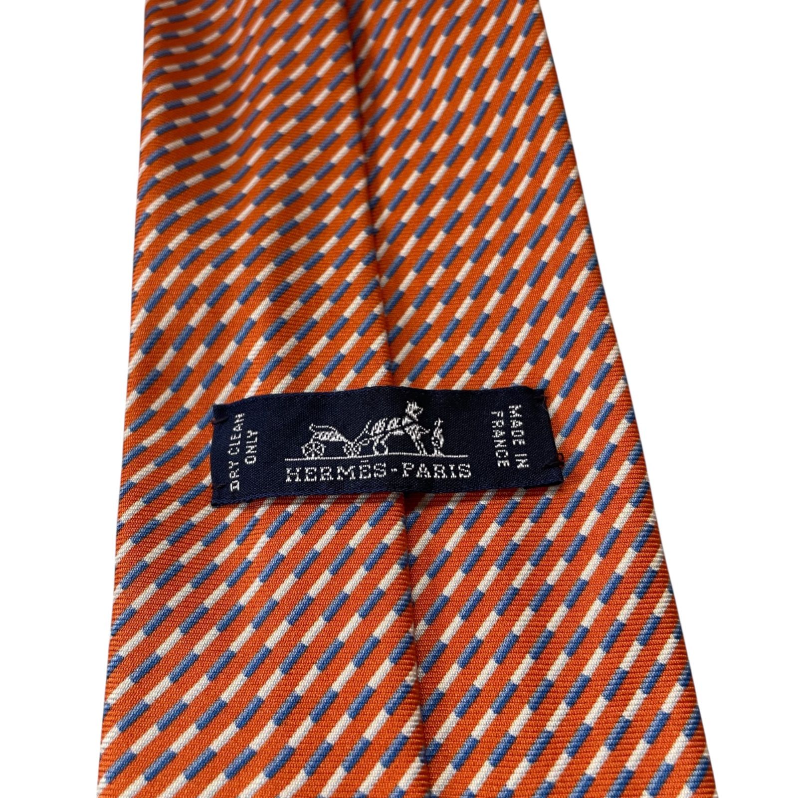 ZM1673【美品】HERMES PARIS エルメス クラヴァットツイル ネクタイ