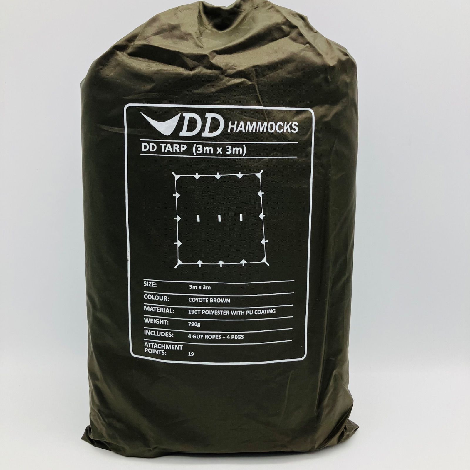 DD HAMMOCKS DD TARP タープ 3m × 3m COYOTE BROWN コヨーテブラウン