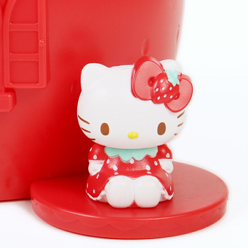 ハローキティ 貯金箱 いちご コインバンク ハウス形 紙幣OK かわいい