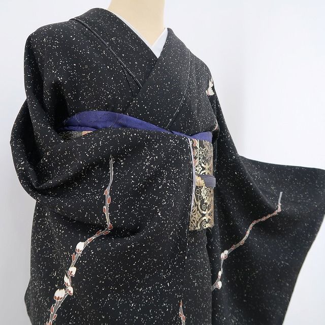 ❁tomihisa❁新品 蒔糊 落款 着物 正絹“人のこころに染め出でて