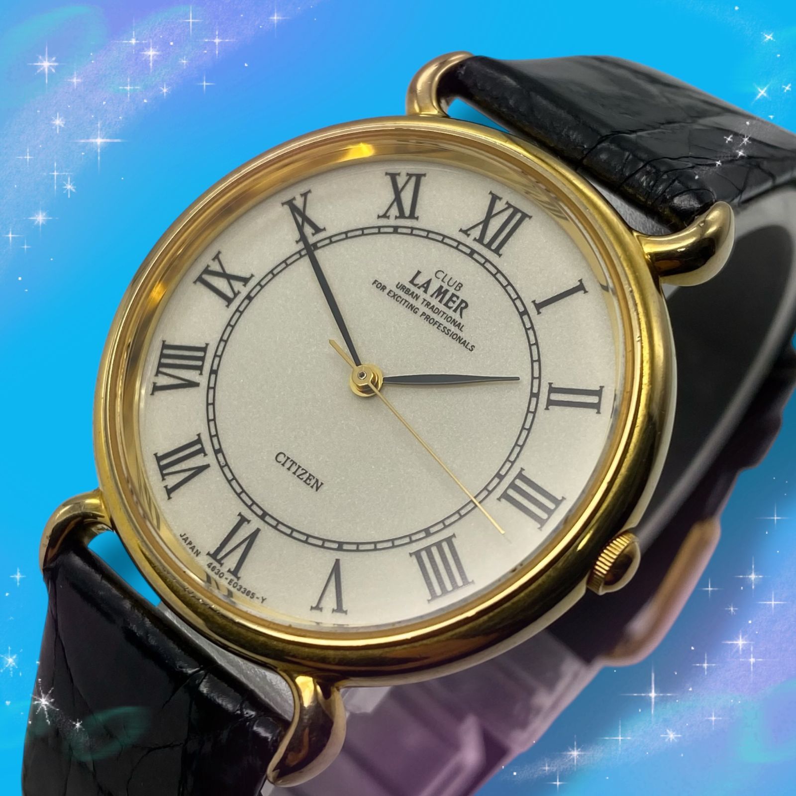 美品 稼働品》 シチズン クラブラメール メンズ腕時計 ローマン 防水