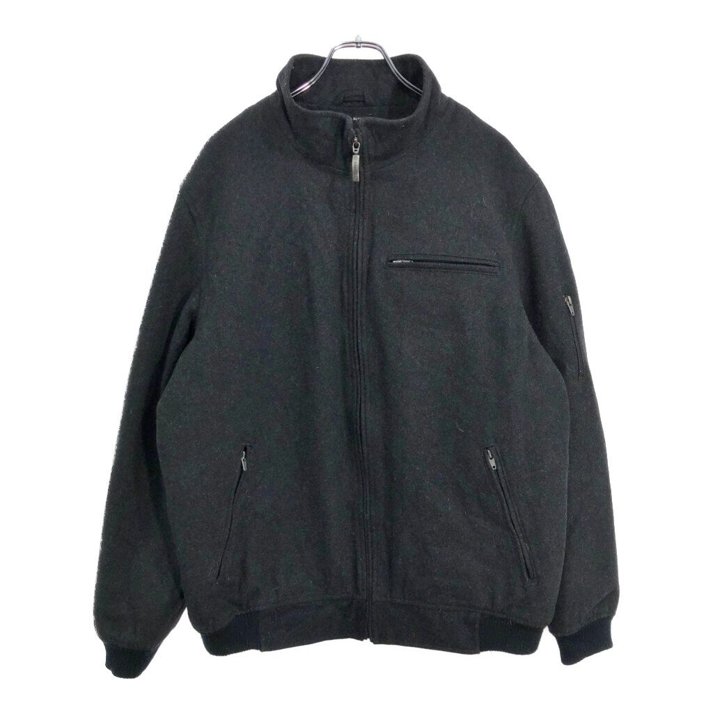 高品質，新作 claiborne クレイボーン フルジップウールジャケット ブラック(メンズ XL)中古 古着 v3741 その他