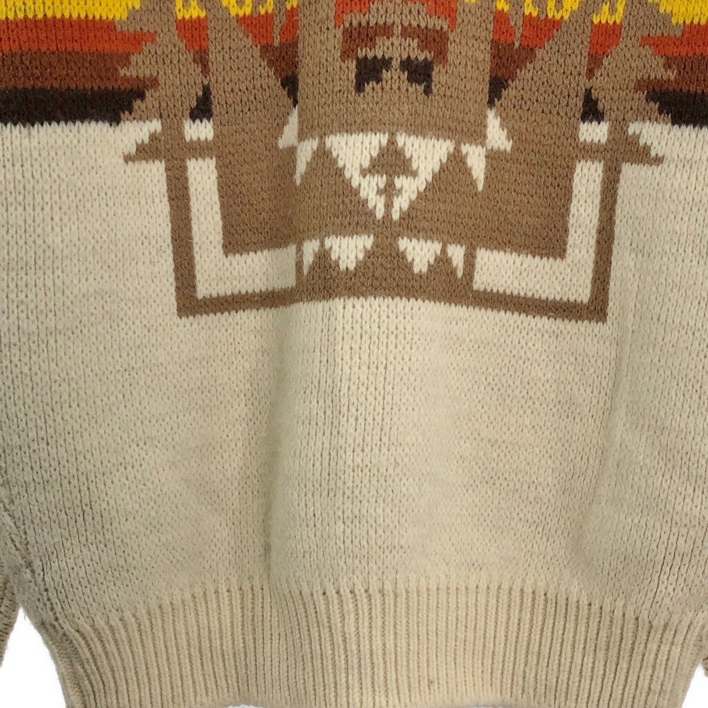 70年代 JCPenney ジェーシーペニー セーター ネイティブ柄 アイボリー 