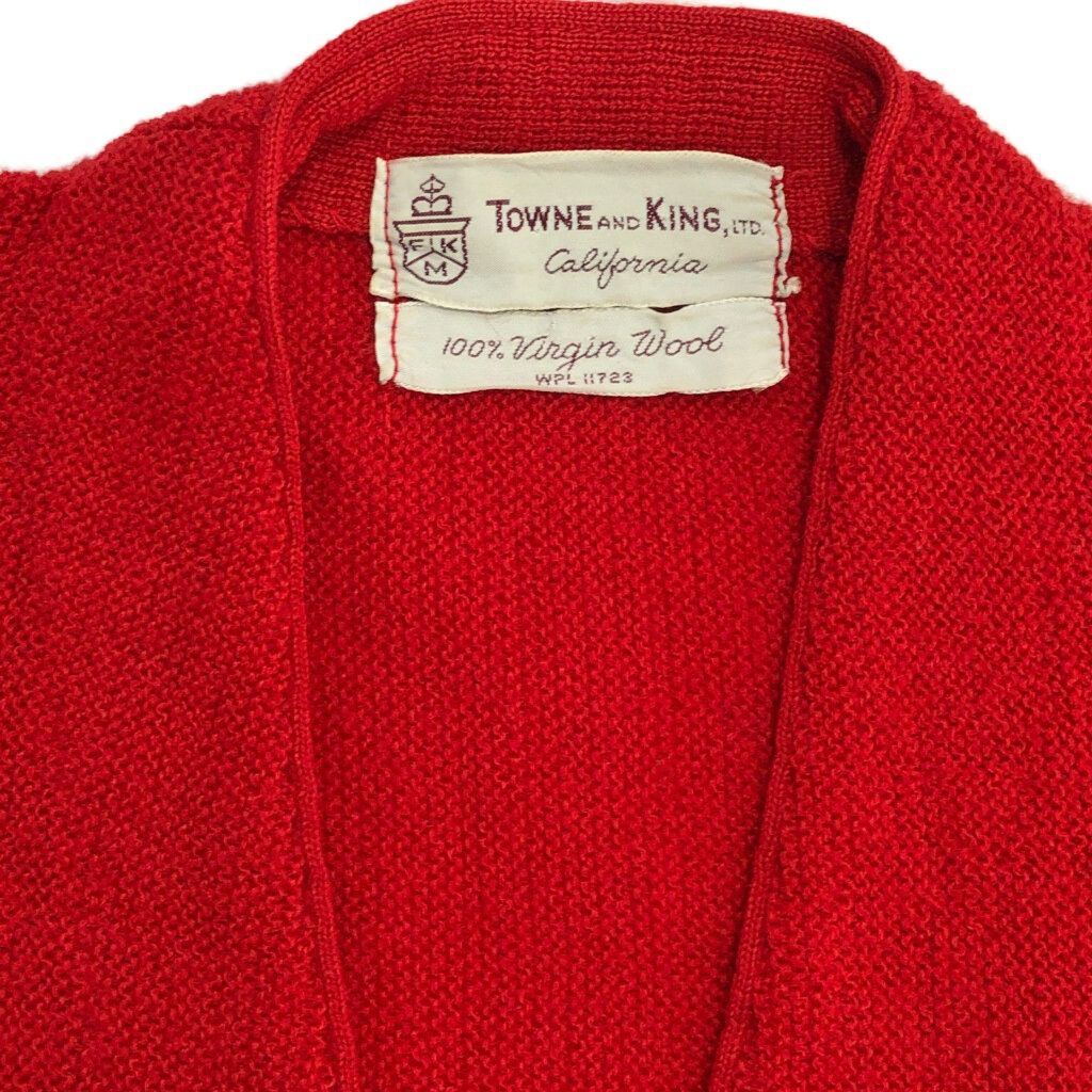 60年代 TOWNE AND KING ウールニット カーディガン ヴィンテージ