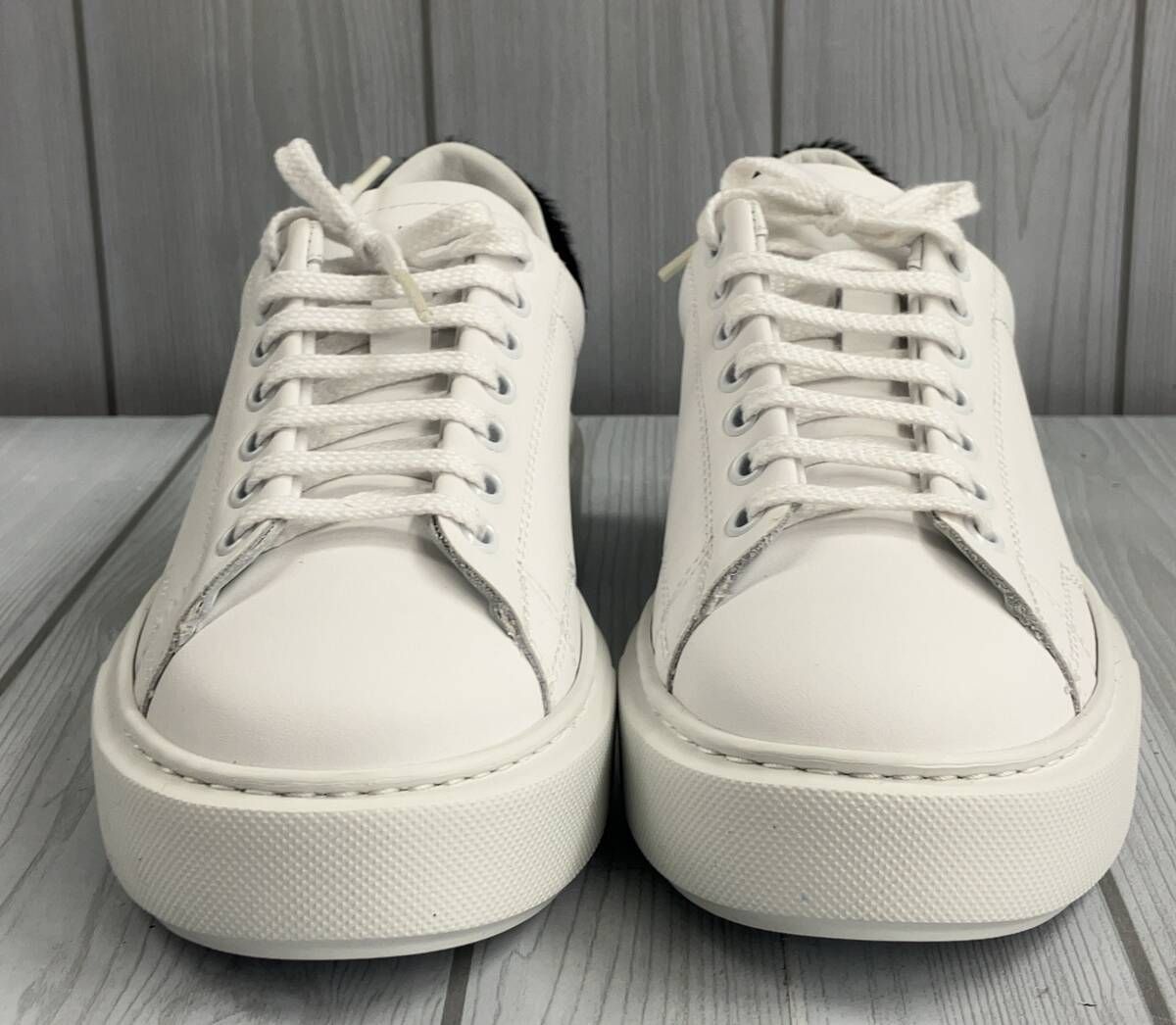 D.A.T.E. デイト SFERA PATENT WHITE-BLACK スニーカー ホワイト 22.5 