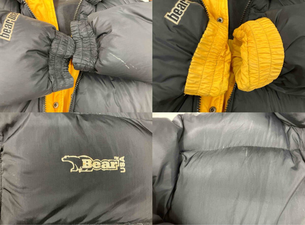 Bear USA ベア ダウンジャケット リバーシブル ビッグロゴ ブラック