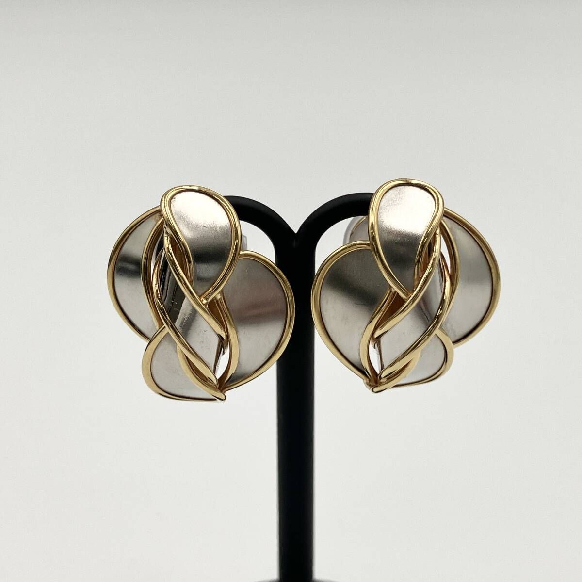 PT　850　イヤリング 美品】 Pt850 K18 イヤリング 総重量約4.9g プラチナ ゴールド コンビ