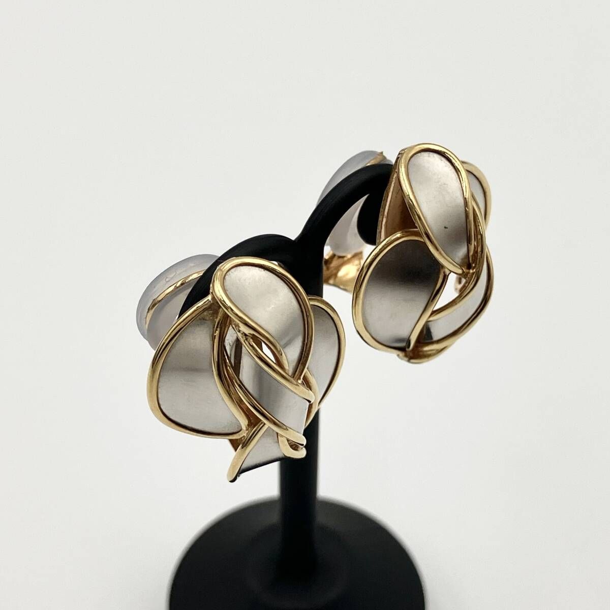 美品】 Pt850 K18 イヤリング 総重量約4.9g プラチナ ゴールド コンビ