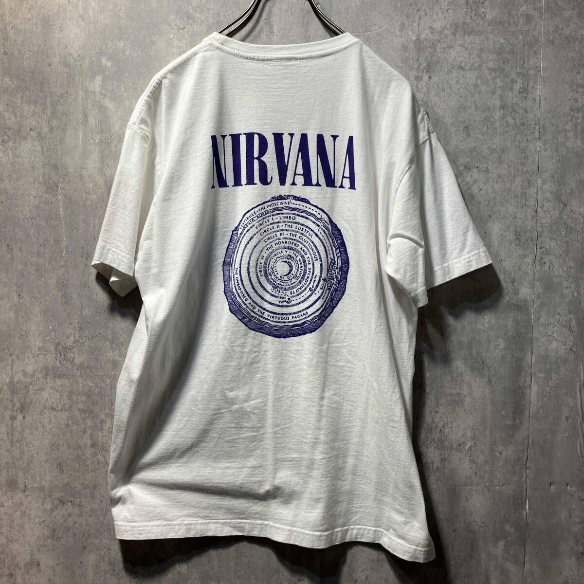 美品 Nirvana Jeff Ross×us Tシャツ ホワイト NIRVANA×JEFF ROSS print tee プリントtシャツ Lサイズ ホワイト