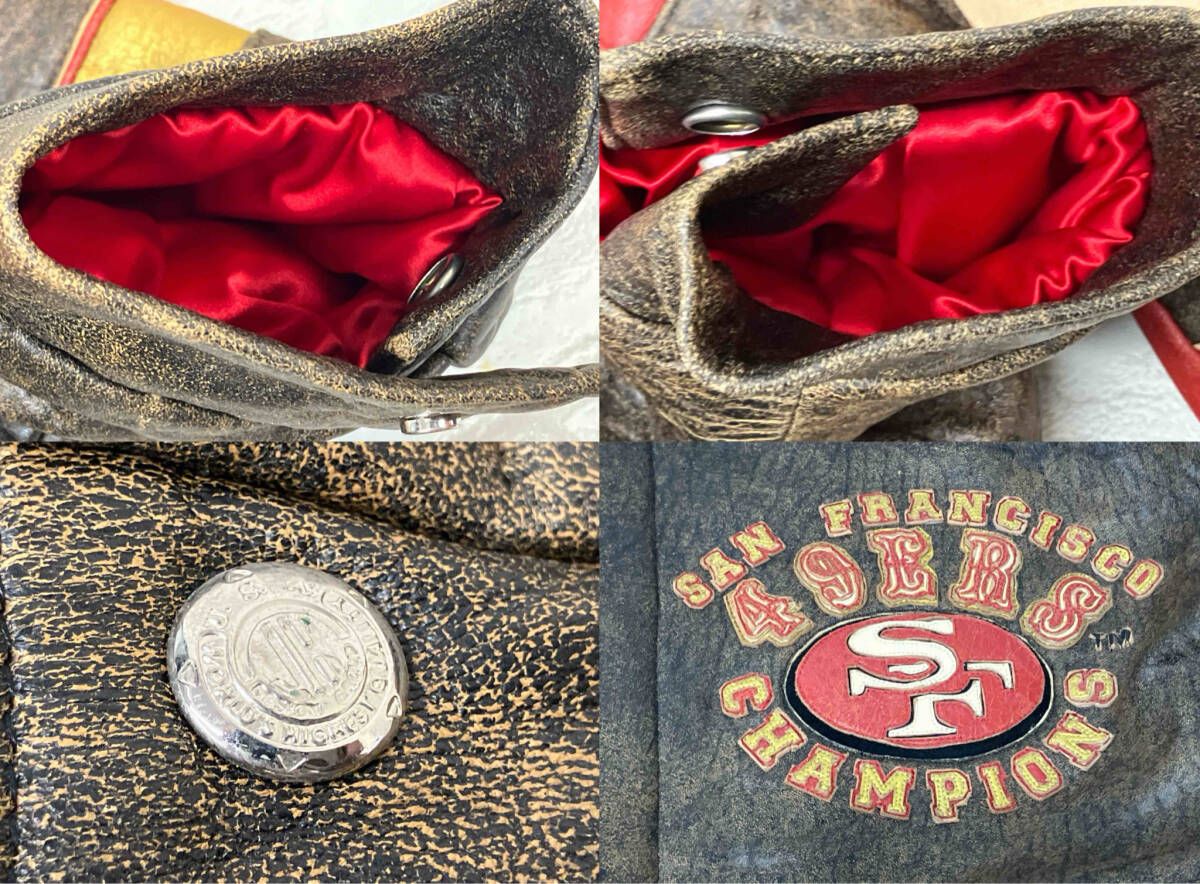 JEFF HAMILTON ジェフ ハミルトン スタジャン メンズ ブラウン レッド