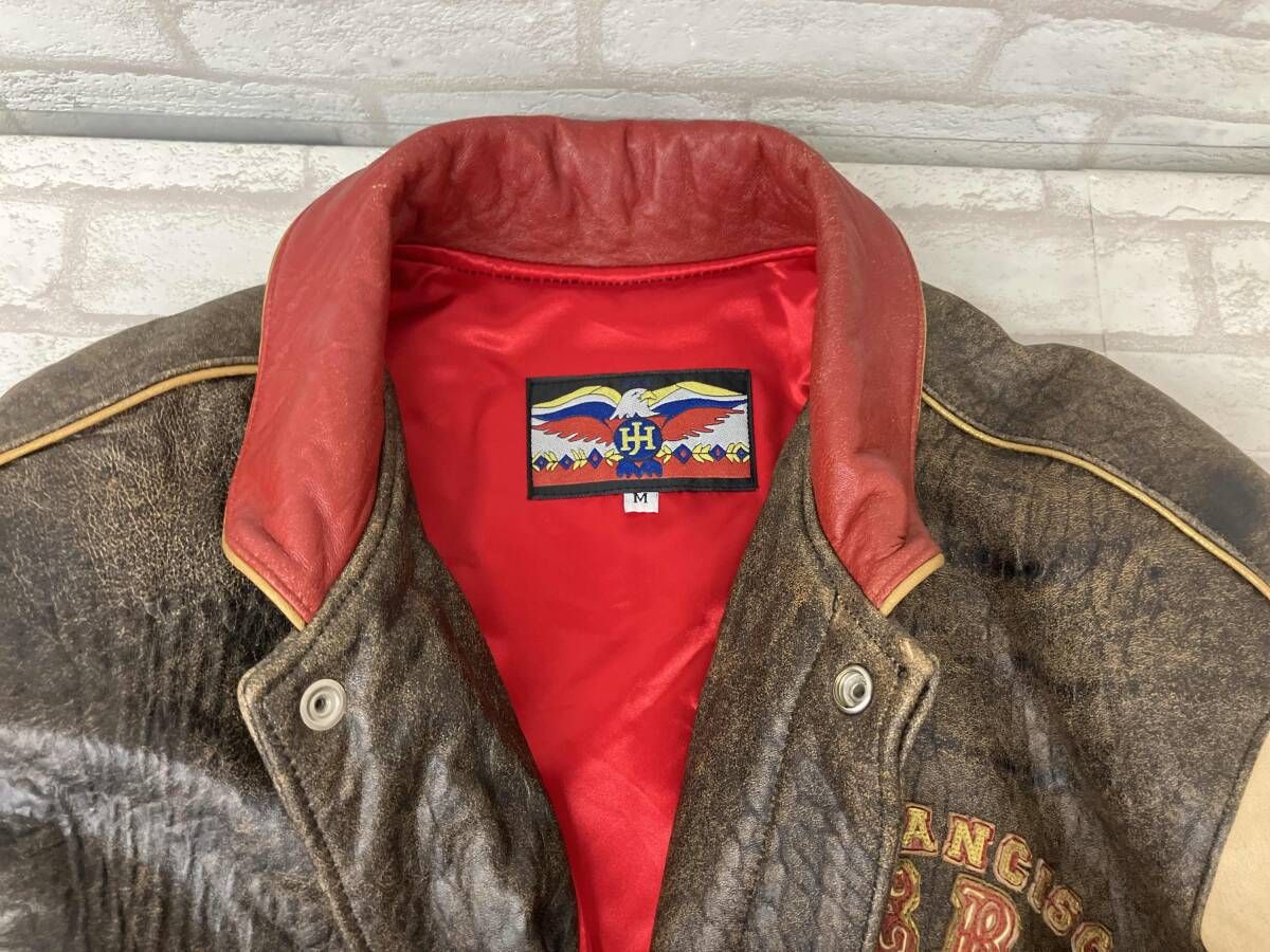 JEFF HAMILTON ジェフ ハミルトン スタジャン メンズ ブラウン レッド