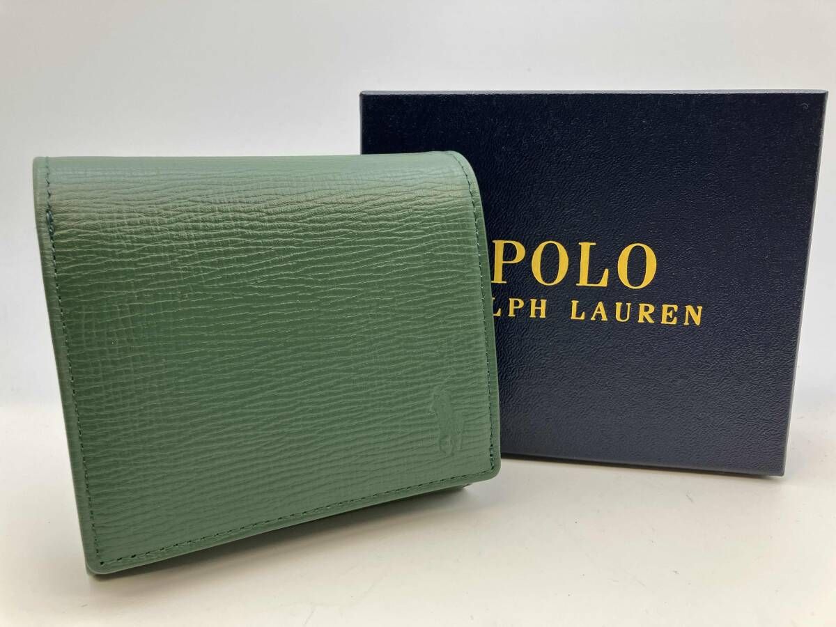 POLO RALPH LAUREN/二つ折り財布/グリーン/レザー - メルカリ