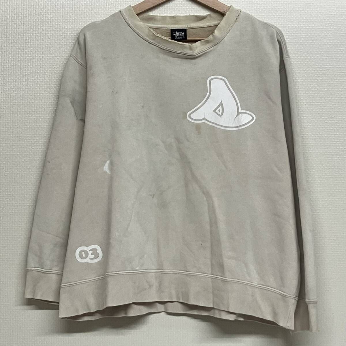 Stussy OLD Stussy BIG LOGO SWEATSHIRT WHITE ステューシー オールド 