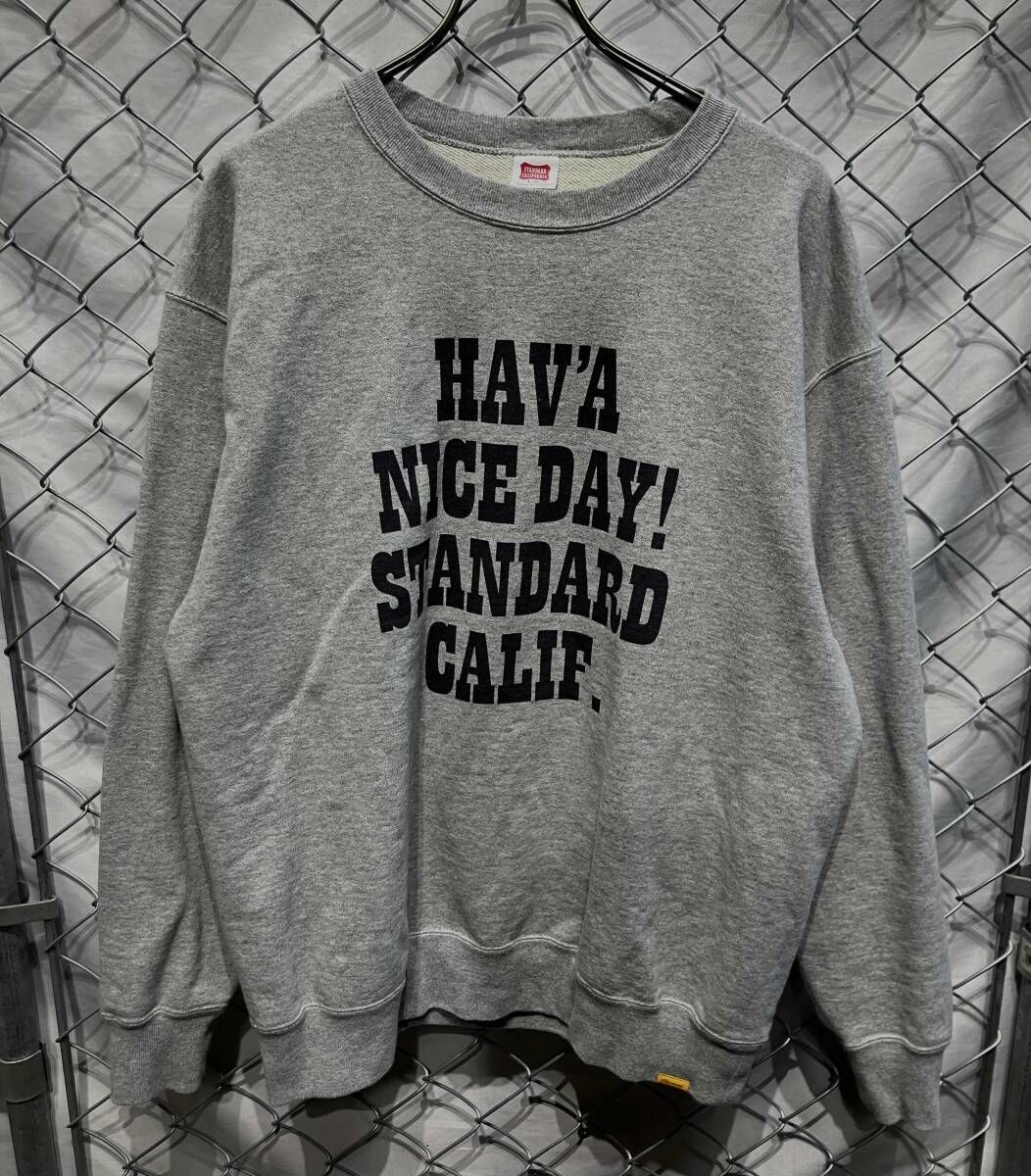 standard california スウェット H. N. D. LOGO SWEAT size L グレー