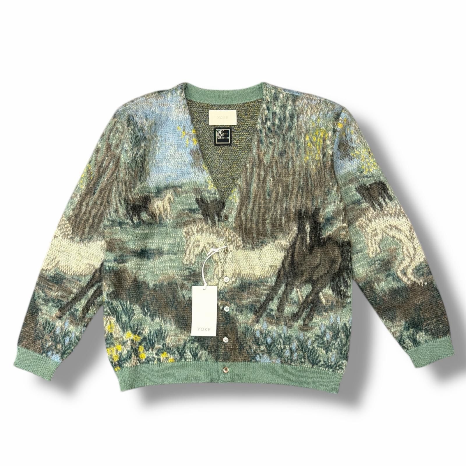 KEITA MARUYAMA モヘアニット ジャケット 美しいグリーングレー色。 KEITA MARUYAMA モヘアニット ジャケット 美しいグリーングレー色