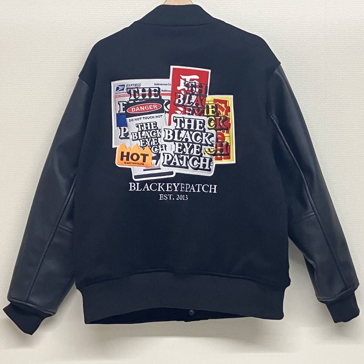 BLACK EYE PATCH APHRODITE GANG LEATHER VARSITY JACKETブラックアイ