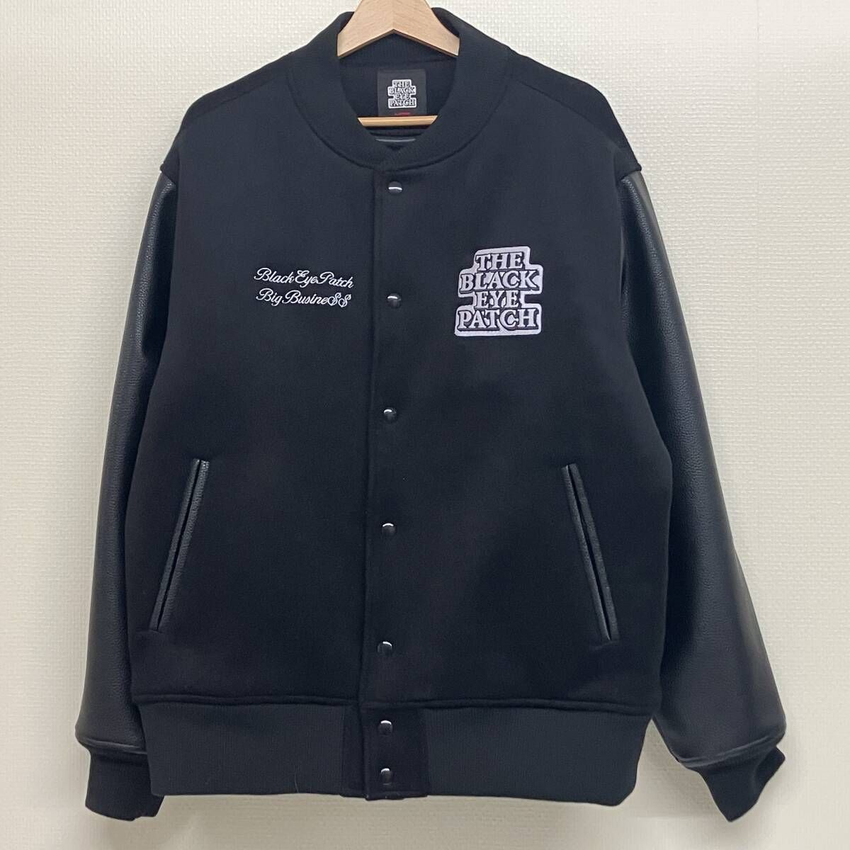 BLACK EYE PATCH APHRODITE GANG LEATHER VARSITY JACKETブラックアイ