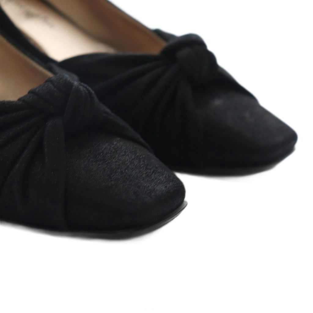 銀座かねまつ GINZA Kanematsu パンプス 23.0cm 黒 ブラック スクエア