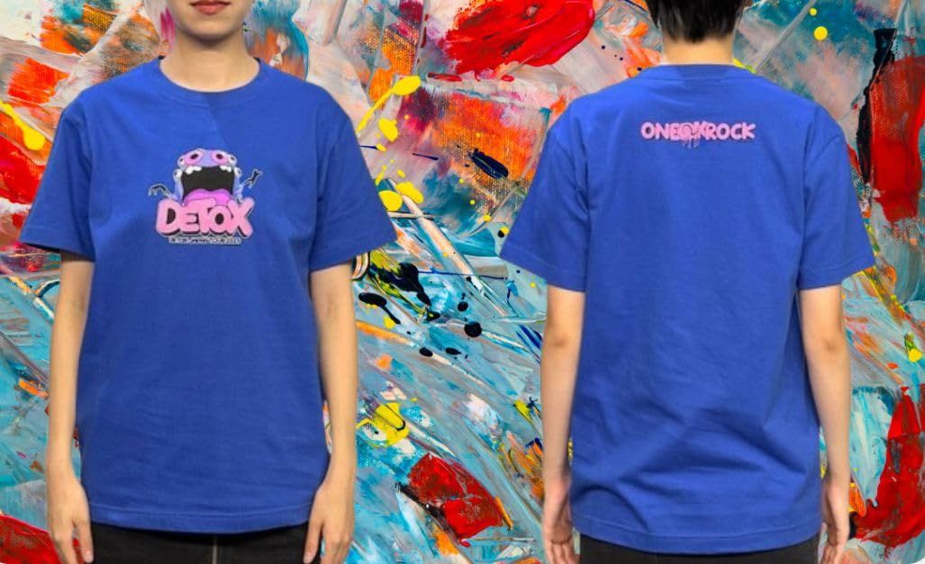 ワンオクロック ワンオク 2025 DETOX JAPAN グッズ Tシャツ D 青