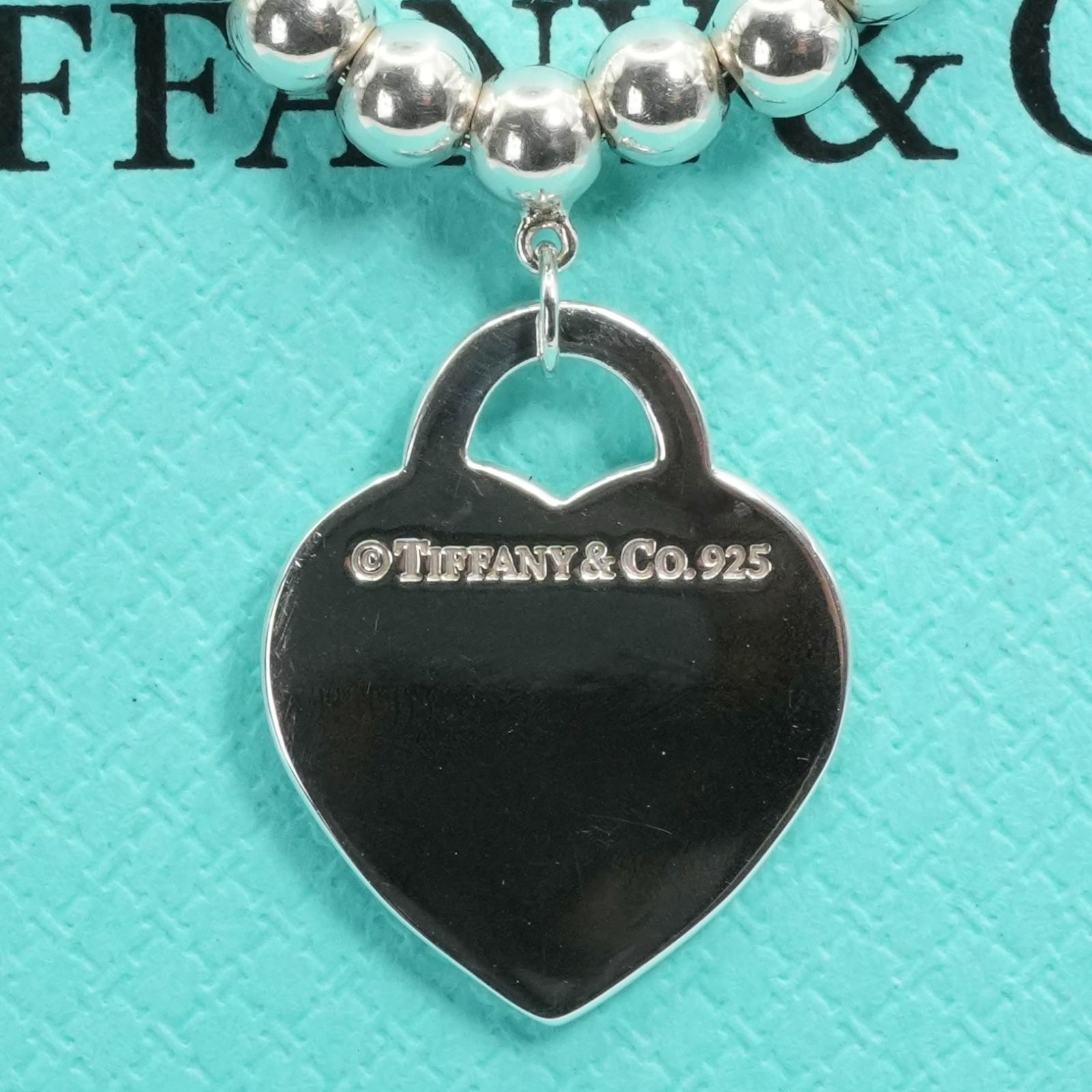 極美品ティファニー リターントゥハート ビーズチェーン チョーカー25