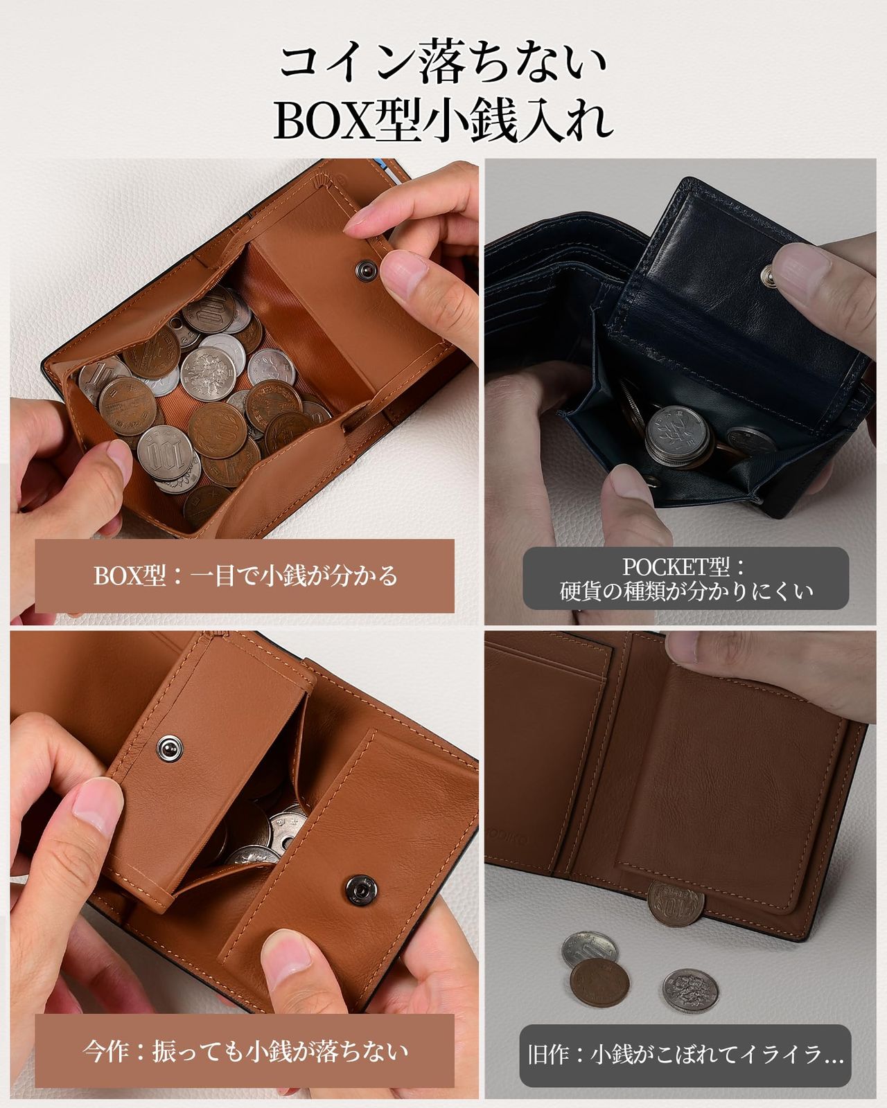 Modiko] 購入 財布 メンズ 2つ折り プエブロレザー 本革 二つ折り財布