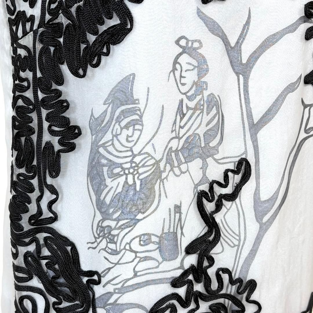 美品 VIVIENNE TAM 掛け軸アートノースリーブワンピース 6 刺繍 - メルカリ