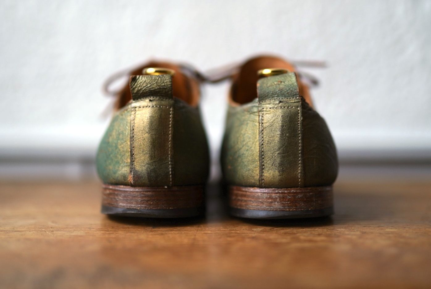 17AW PH7 レザーダービーシューズ ゴールド / Paul Harnden(ポール