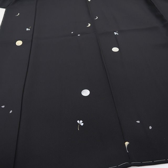 ❁tomihisa❁新品 月と桜 着物 正絹“創作小紋でお洒落を愉しむ！自分流