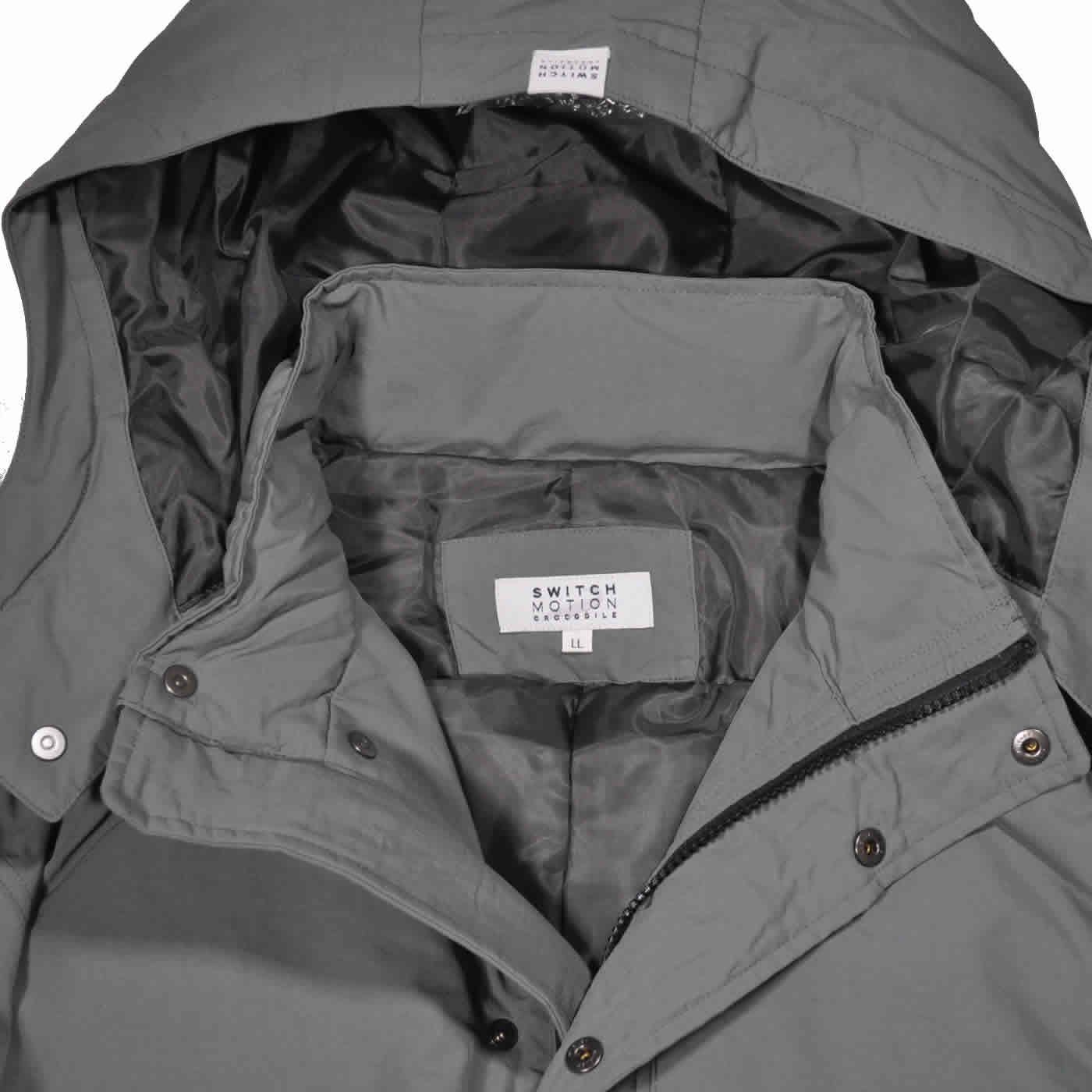 クロコダイル] ダウンコート 長袖 ナイロンオックス ロング ジャケット